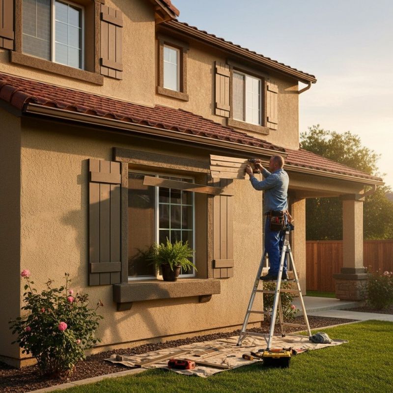 Wood Shutters Installation
